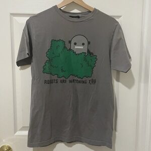 Loungefly Robots Are Watching You Graphic T-shirt Y2K Era Novelty Streetwear Med